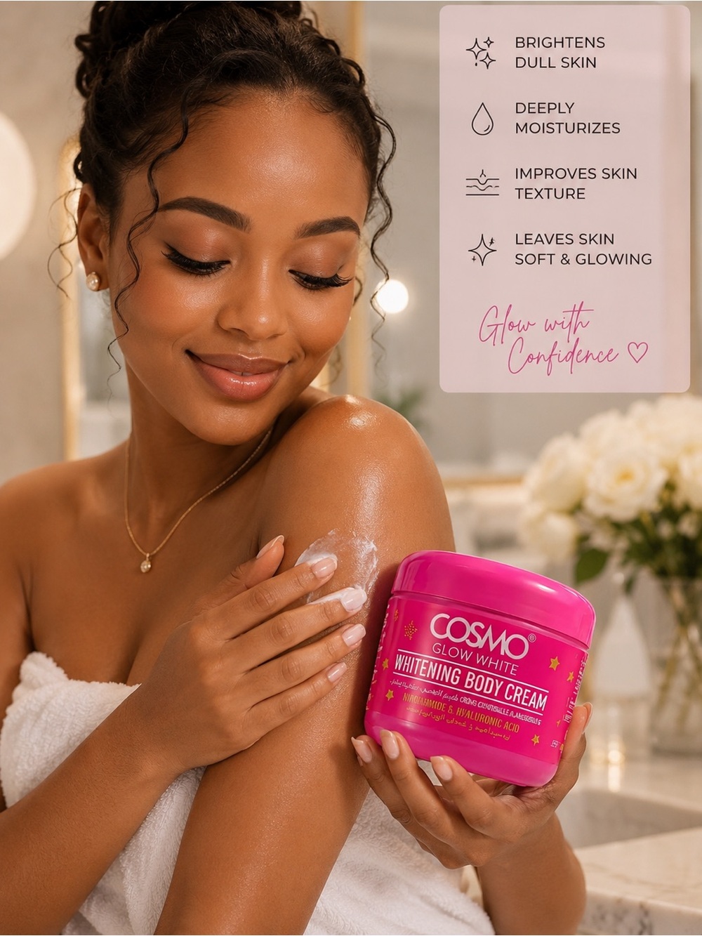 Glow White Whitening Body Cream — Pink